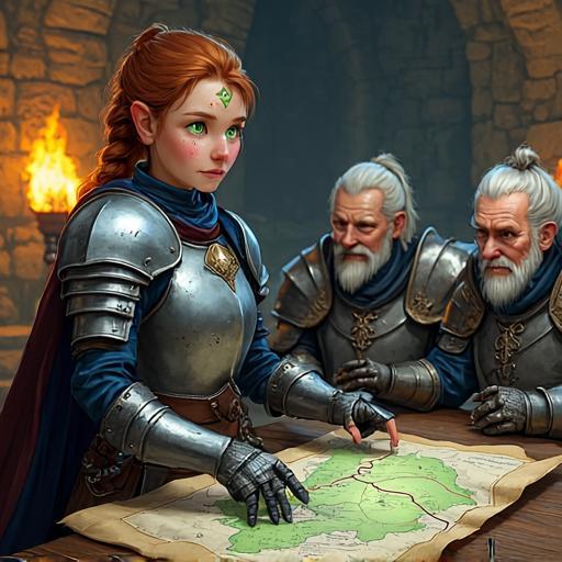 Kaelan argues with the skeptical knightly council, convinced the blight's source is man-made.