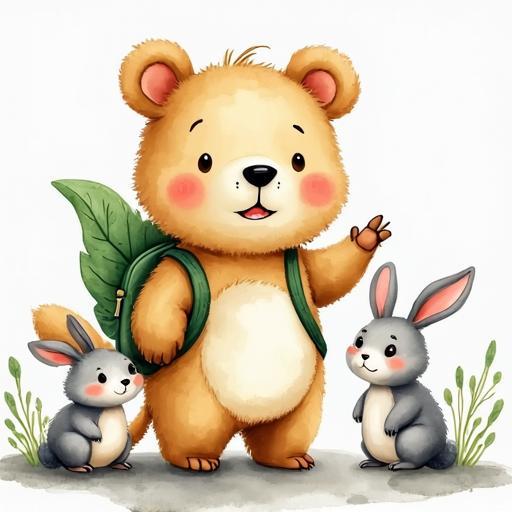 Pip meets a sad squirrel and bunny and decides they should work together.