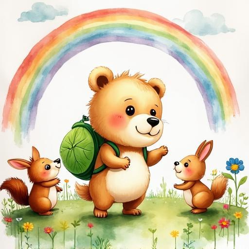 By working together, Pip and his friends bring all the colors of the rainbow back to their home.