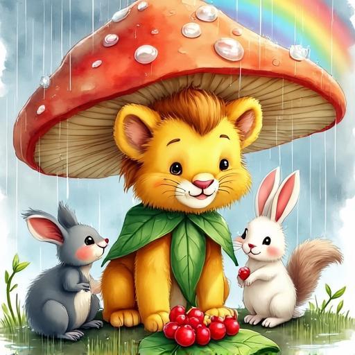 The friends work together, share the berries, and find happiness in their own 'sharing economy'.