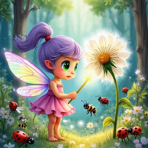 Lily the fairy discovers the festival's main flower is wilting and feels worried.