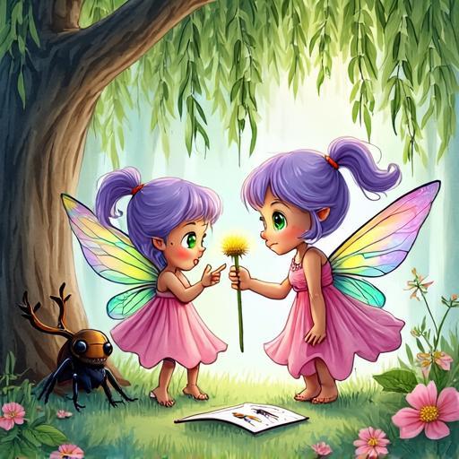 A wise beetle tells Lily how to save the flower, but the task seems scary.