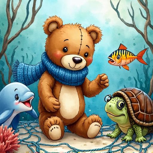 The friends consult Dr. Sheldon, a wise turtle who devises a plan to save the reef.
