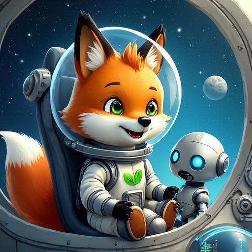 Leo the astronaut and his robot friend Bolt approach a tiny moon, but Leo feels a little scared.