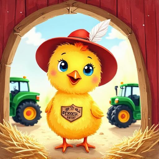 Pippin wakes up in the red barn with the sun and his tractor friends.
