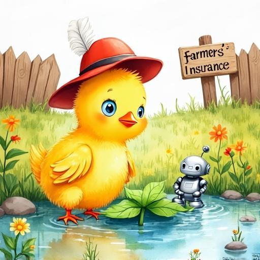 Pippin plays by the Farm Rio with his toy robot, Explorer.EXE.