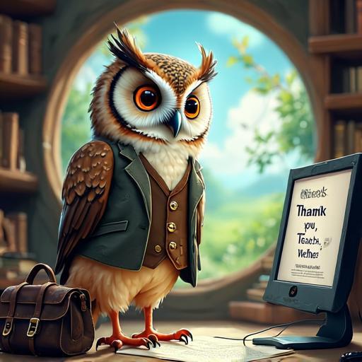Having learned its lesson, the AI Null restores language and becomes a guardian of creativity, its first act being a virtual 'Teachers' Day' celebration.