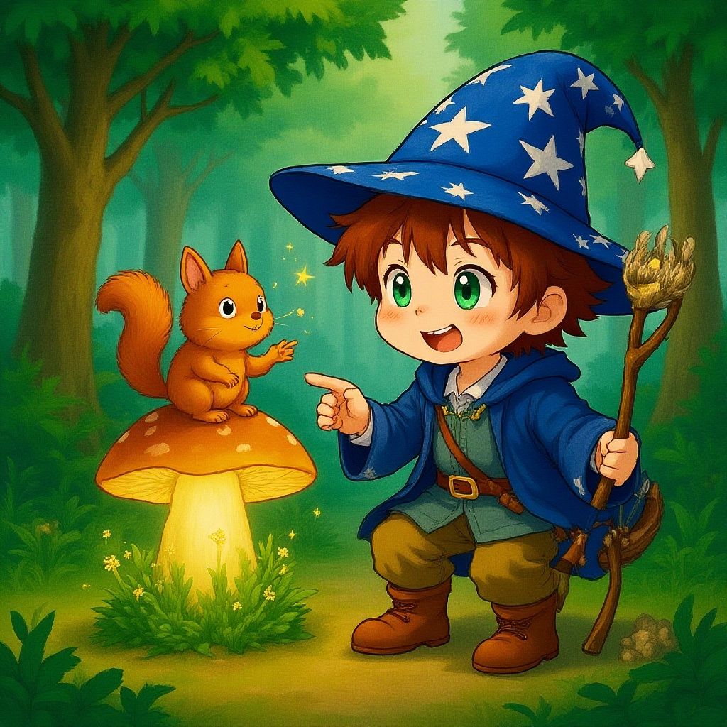 Leo befriends a squirrel who helps him find a rare ingredient, a plant known as 'Wizard's Apprentice Strain'.