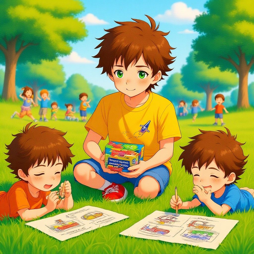 In the Children's Grand Park, Leo and his friends plan a float for the Children's Day parade.