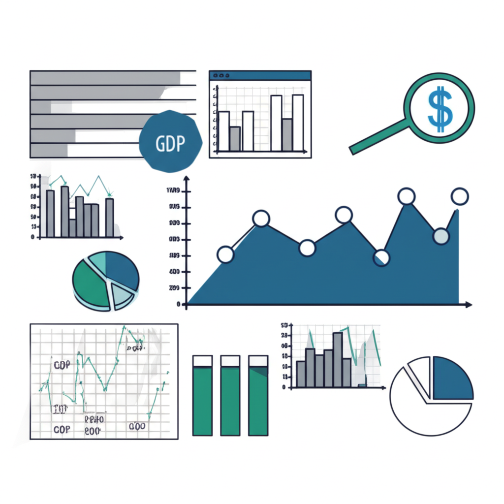 象徵中央銀行建築的圖像,前景有手正在交換紙幣,代表貨幣政策與經濟交易。