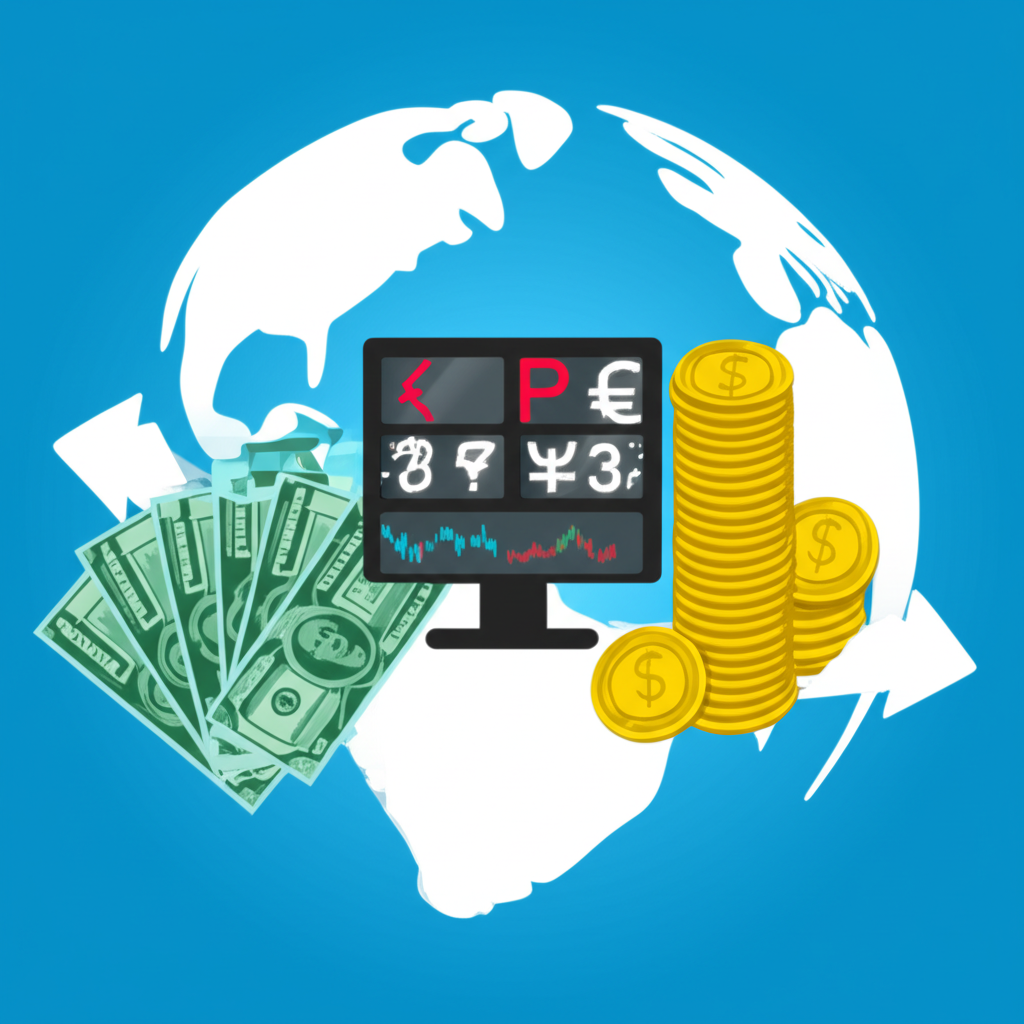 顯示全球經濟與貨幣流動的抽象圖。