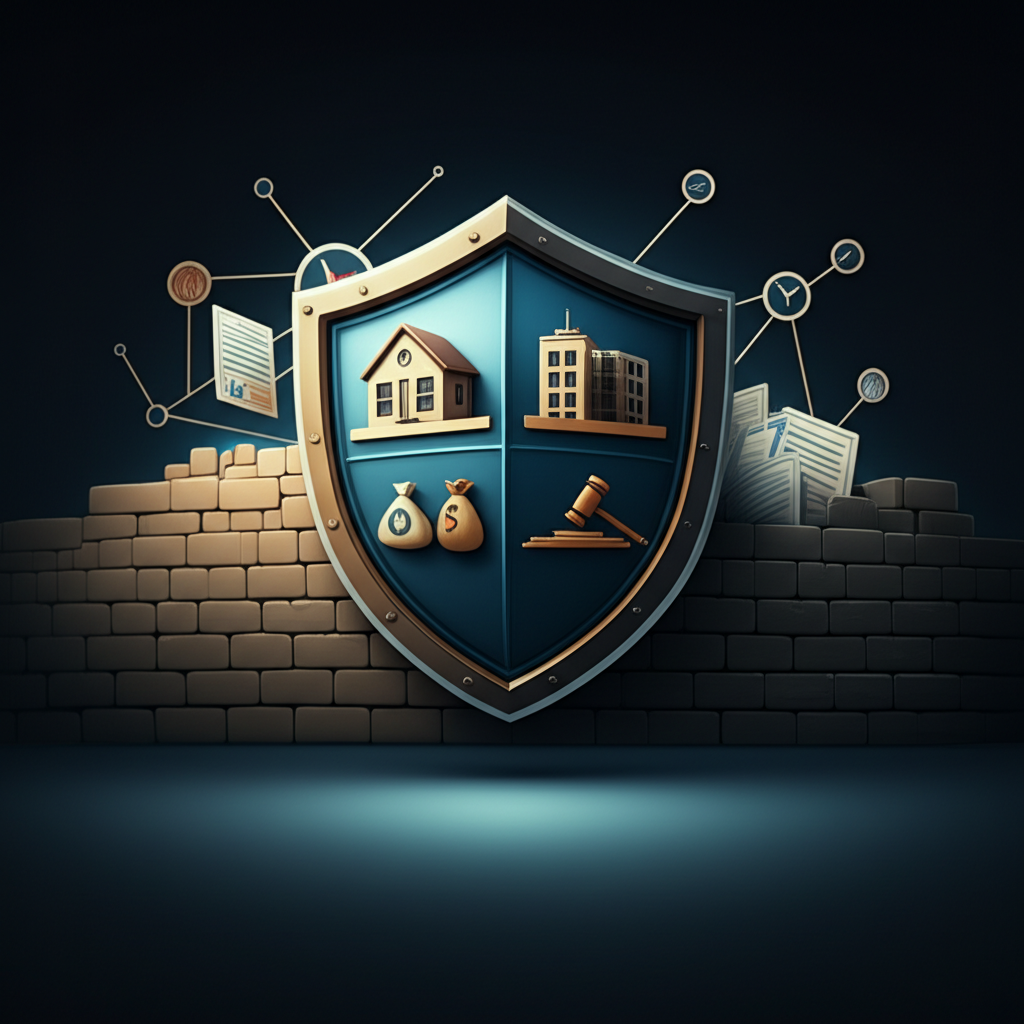 房屋建築結構與保險的示意圖