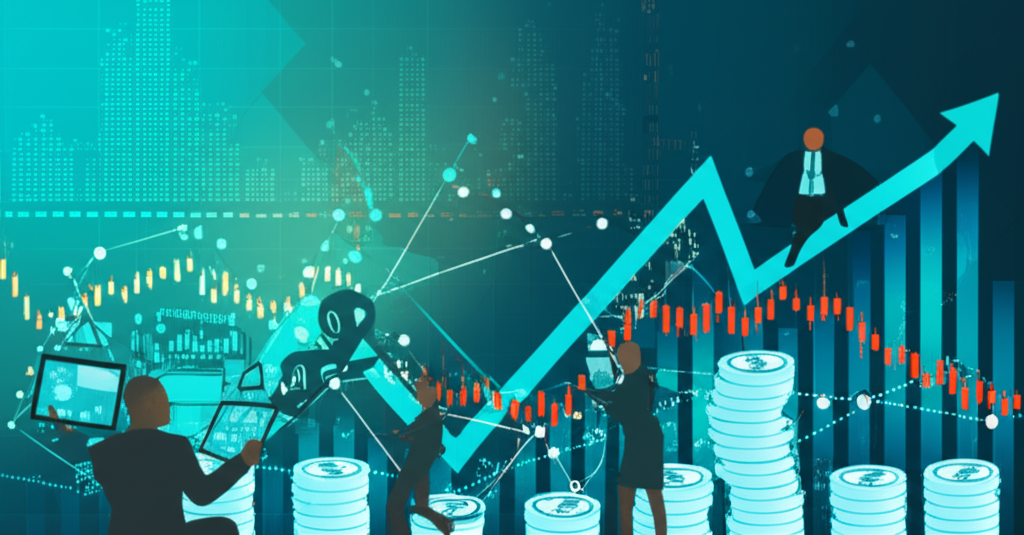 一個展示即時金融數據、圖表和交易介面的演算法交易設定