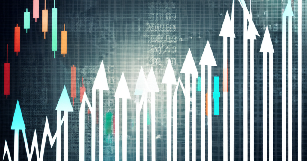 金融市場中的價格波動與風險管理概念圖