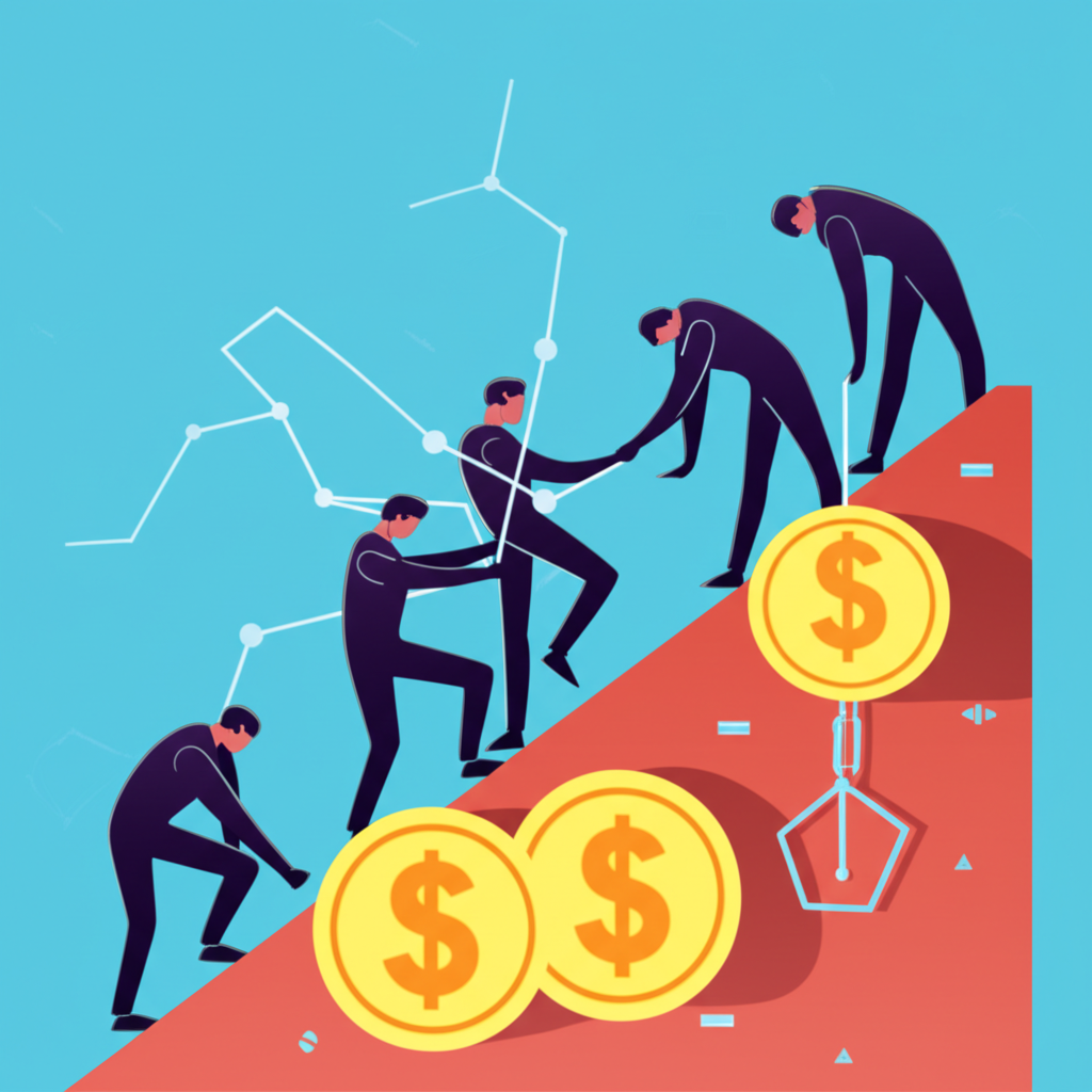 繁忙的交易室中，多個螢幕顯示瑞郎匯率急劇上漲，交易員們面露驚訝與急迫。