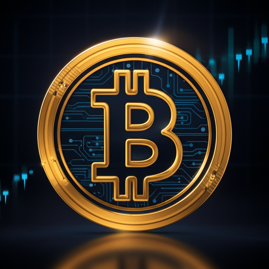 數位貨幣交易介面與區塊鏈符號。
