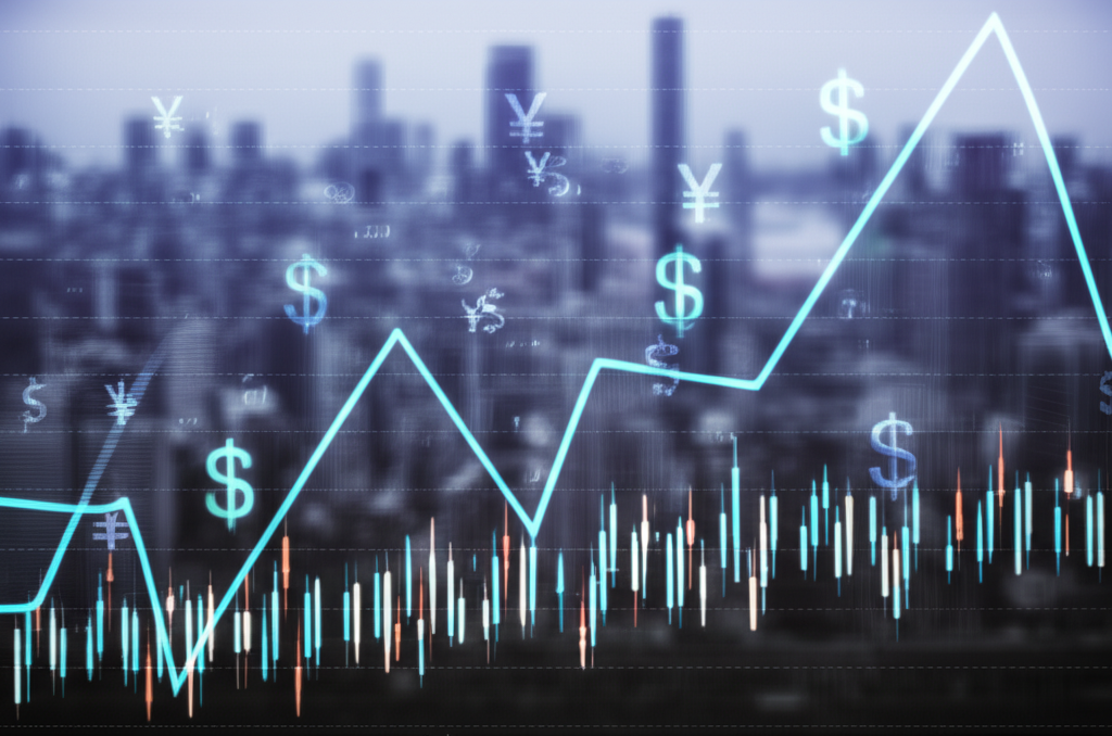 一個複雜的金融儀表板顯示即時股市數據、圖表、風險警告，並執行蒙地卡羅模擬