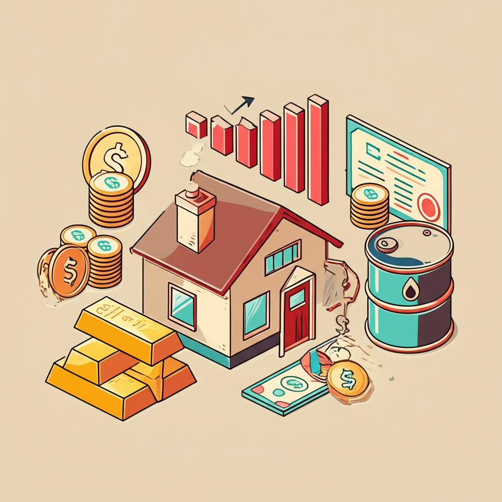 各式黃金投資產品示意圖