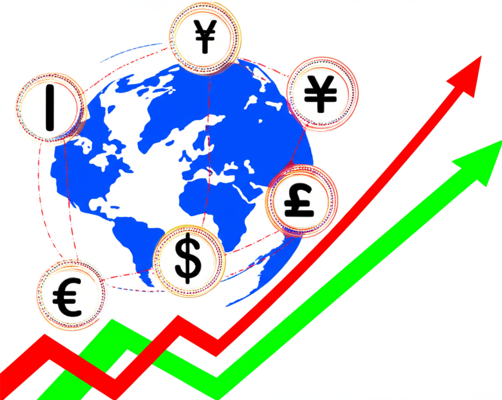 複雜的外匯交易圖表，顯示多個技術指標與價格走勢。