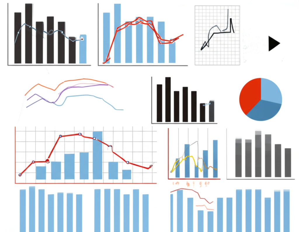美國公債殖利率或市場利率的走勢圖。
