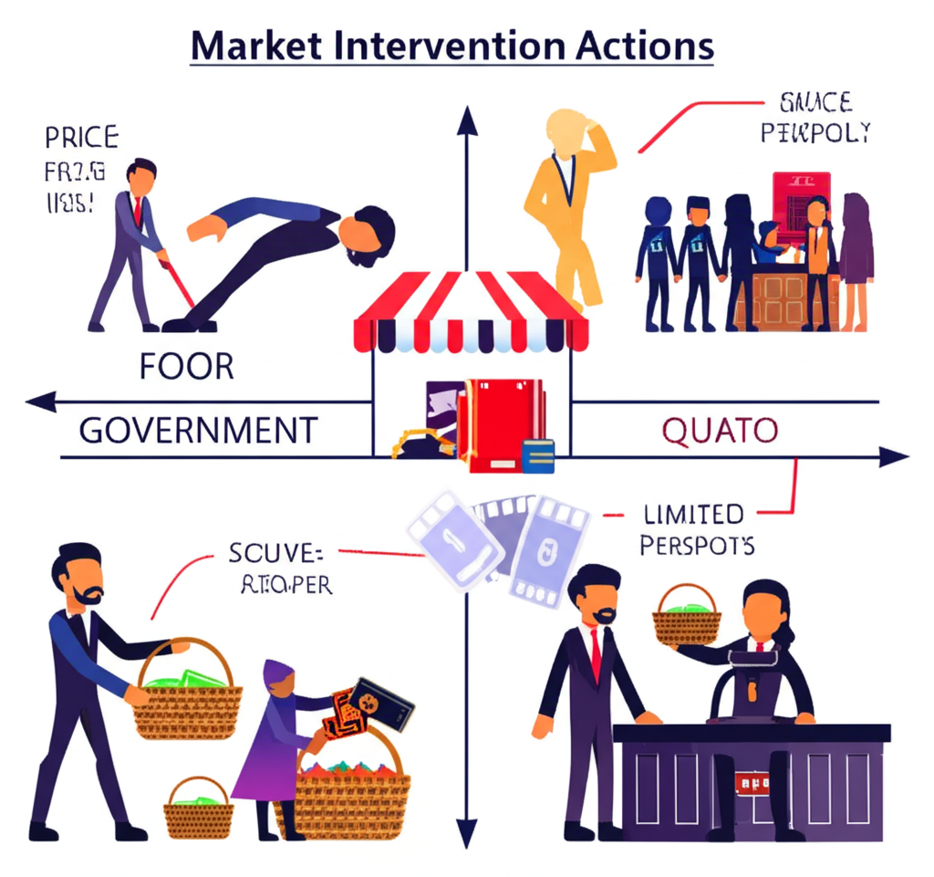 一張視覺圖,描繪日本央行試圖干預外匯市場,努力推升日圓匯率,但面臨市場力量的挑戰。