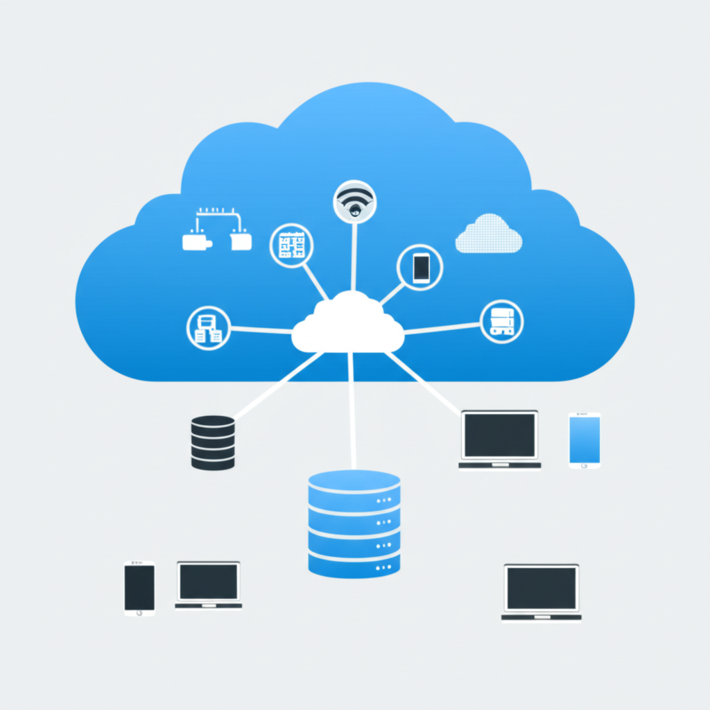 一張數位插圖,顯示複雜的監管與地緣政治因素,以紅線表示對大型科技公司的限制。