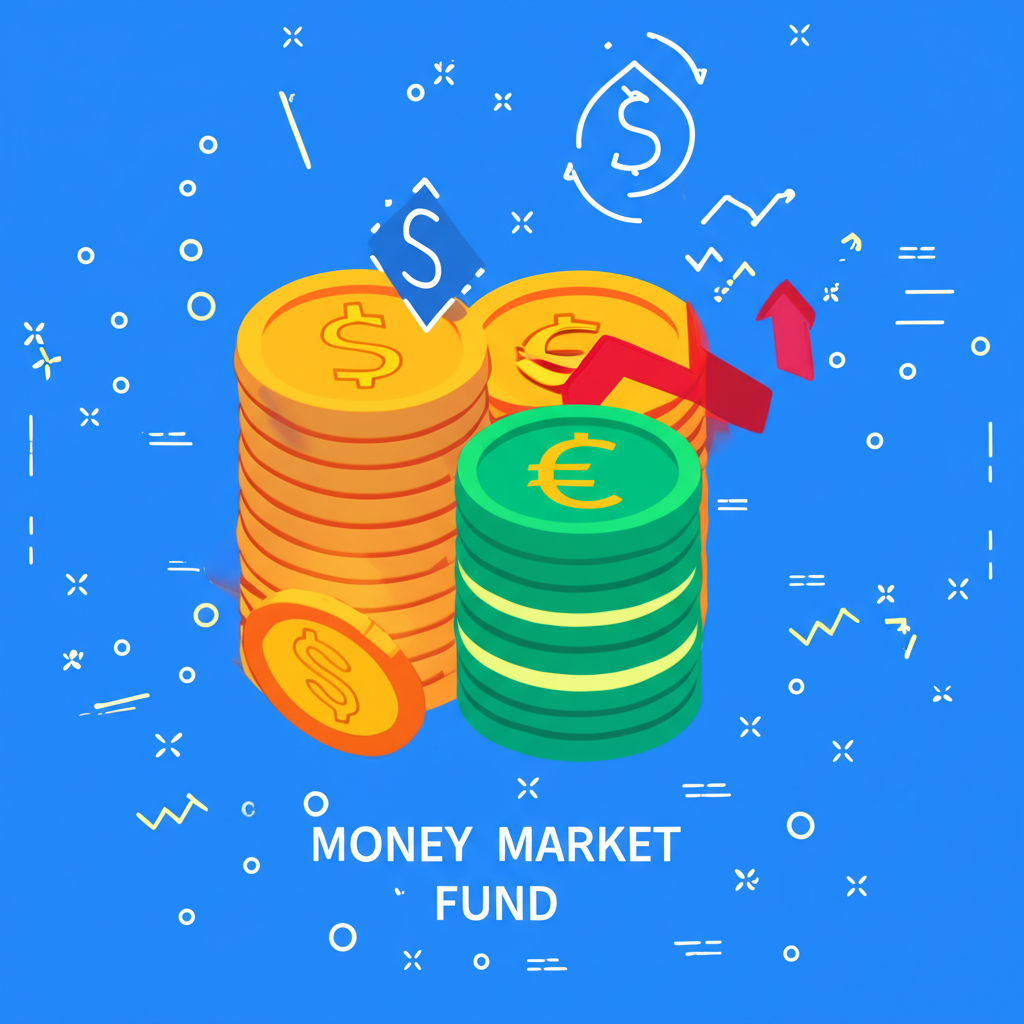 illustration of money market fund concept