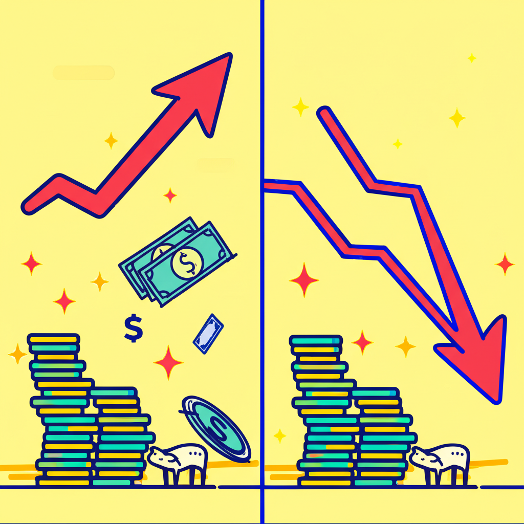 一幅概念圖,描繪了「利差交易」機制,資金從低利率的日本流向高利率的美國。