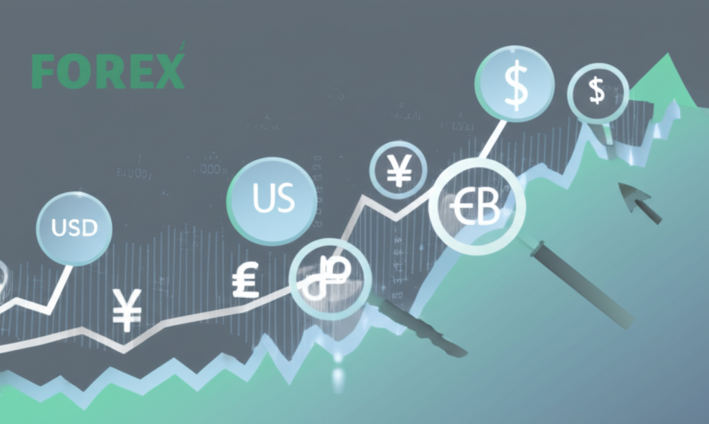 illustration แนวคิดการเทรดค่าเงิน Forex ตลาดการเงินโลก