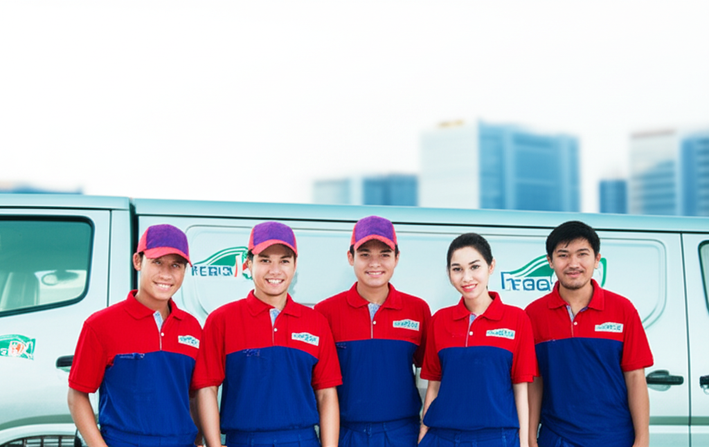 專業瓦斯配送團隊為客戶安裝鋼瓶並進行安全檢查