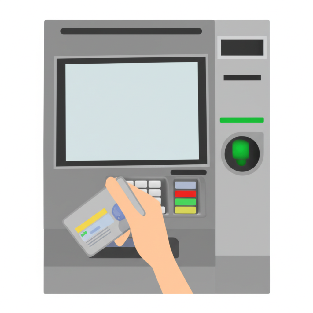 ภาพประกอบการทำธุรกรรมที่ตู้ ATM