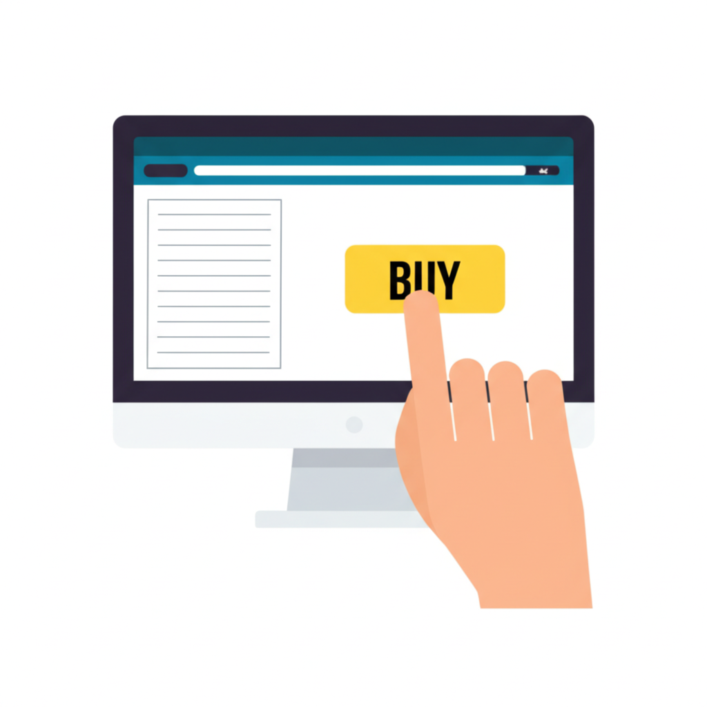 投資人購買股票插畫示意