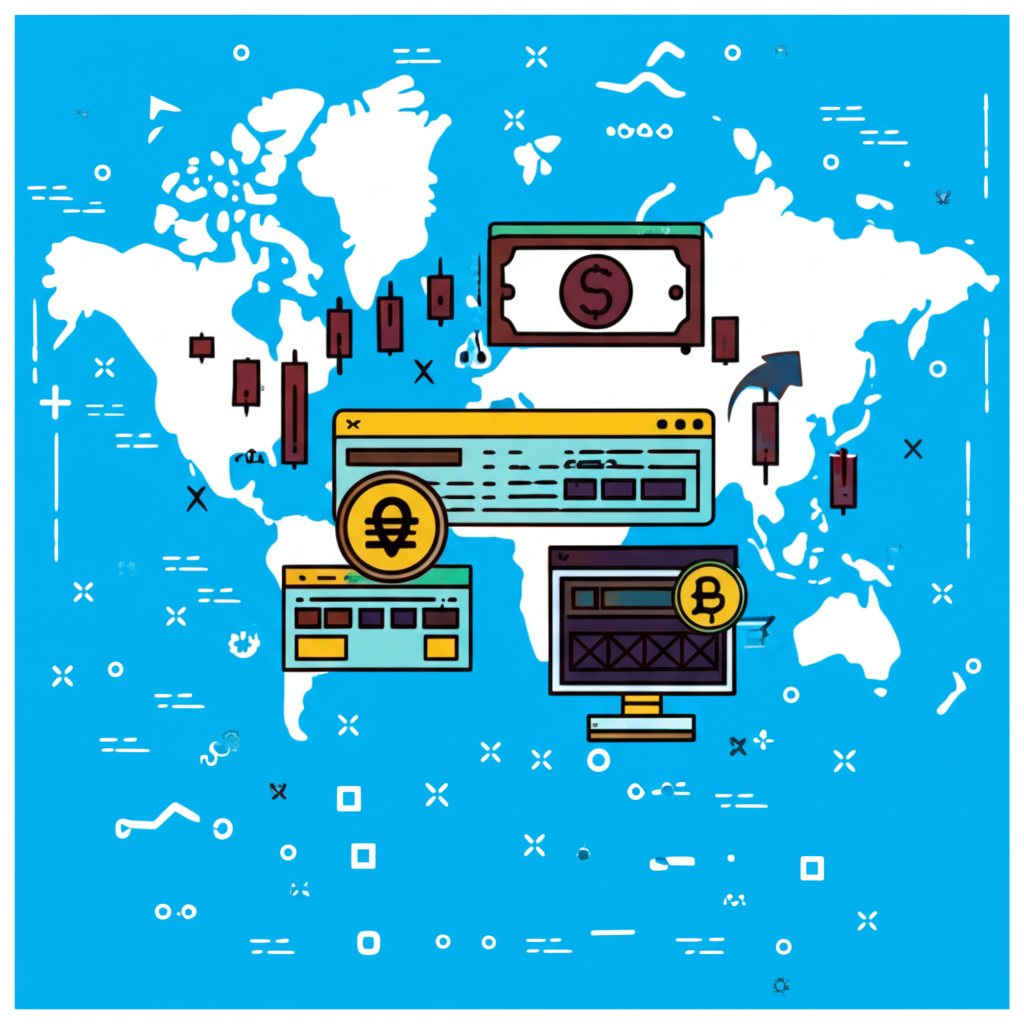 illustration of currency trading concepts
