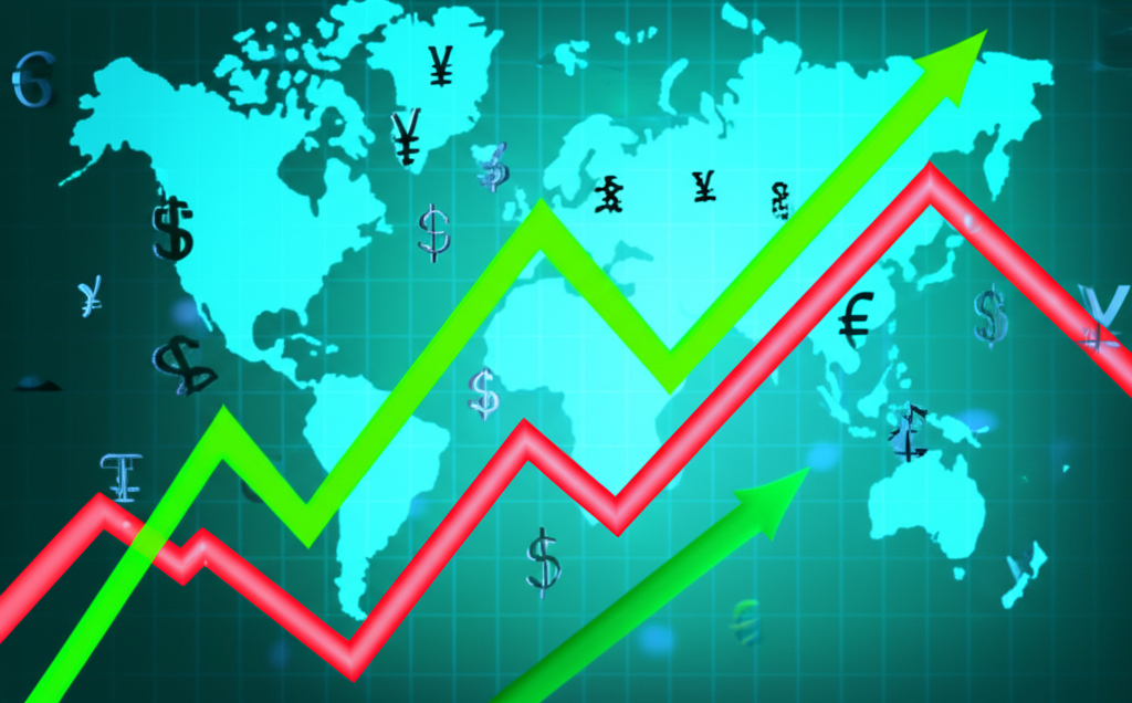 外匯市場交易情境插畫