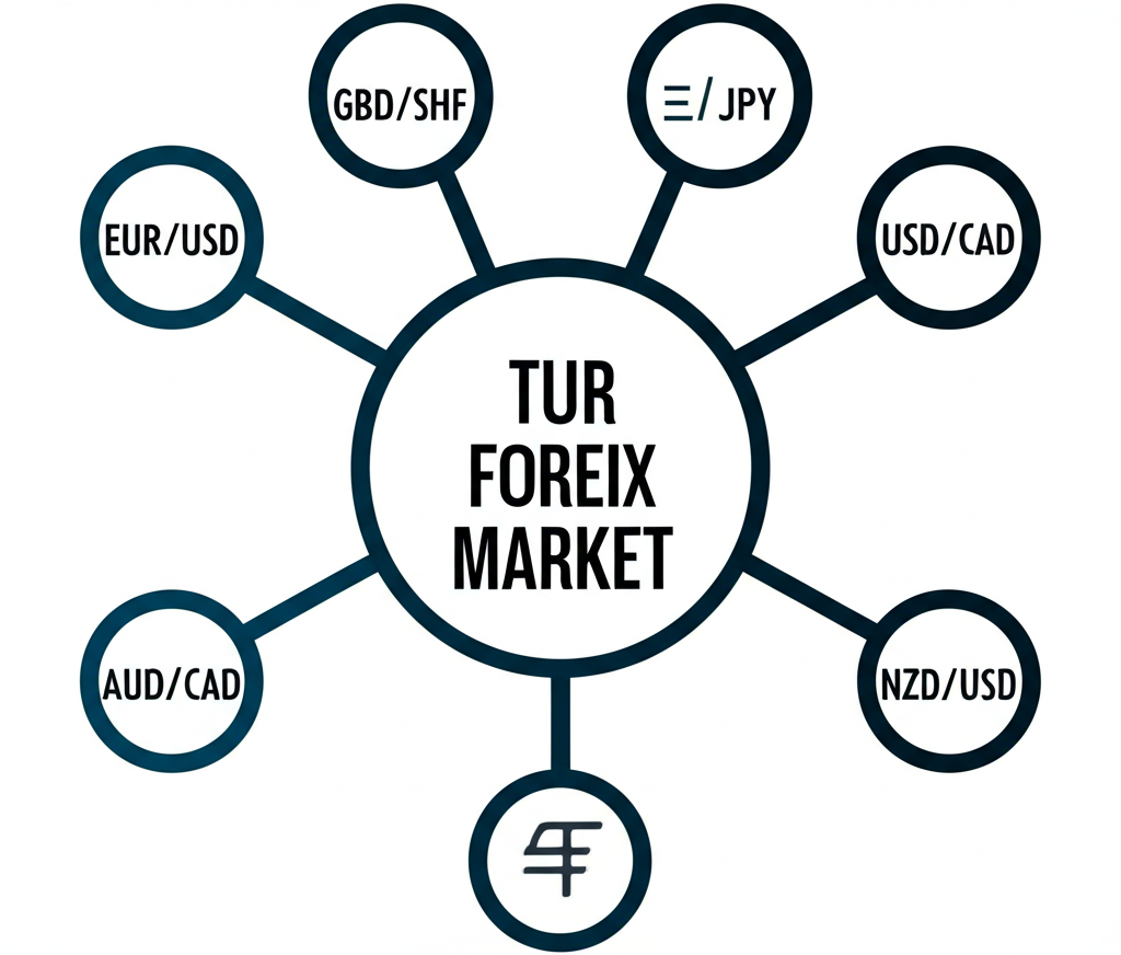 อินโฟกราฟิกแสดงประเภทคู่เงิน Forex และความแตกต่างของแต่ละกลุ่ม
