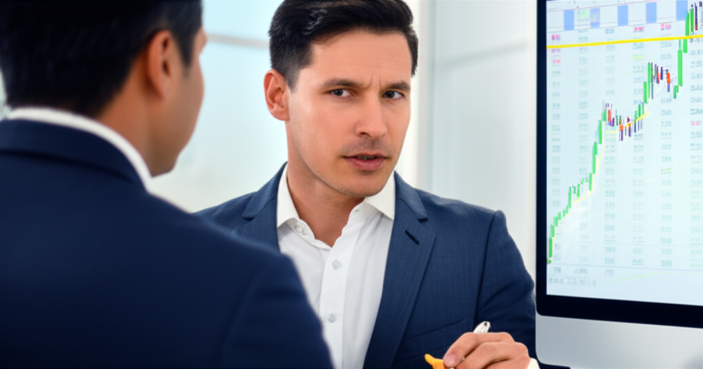 investor analyzing golden cross indicator