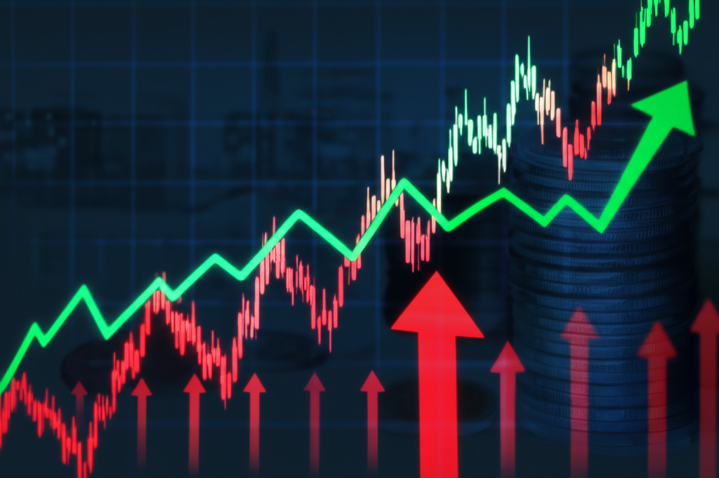depiction of financial market volatility