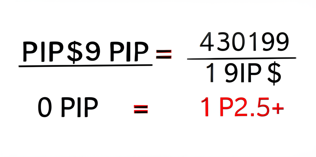 illustration showing Pip calculation