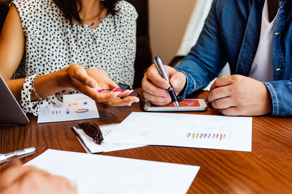 人們在咖啡廳討論個人財務規劃，反映利率變動對日常決策的影響