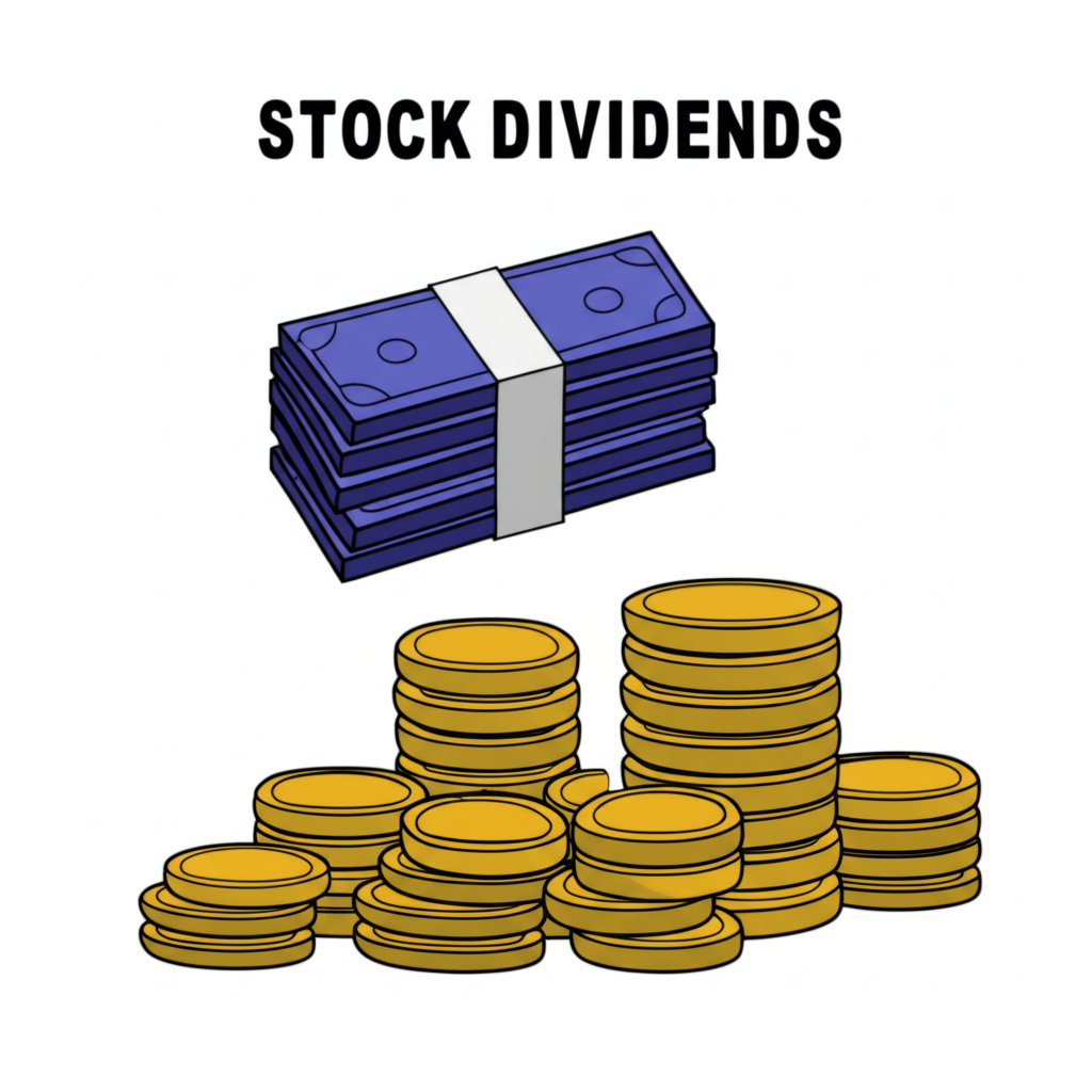 圖解股利分配示意圖，顯示企業將盈餘分配給股東的過程
