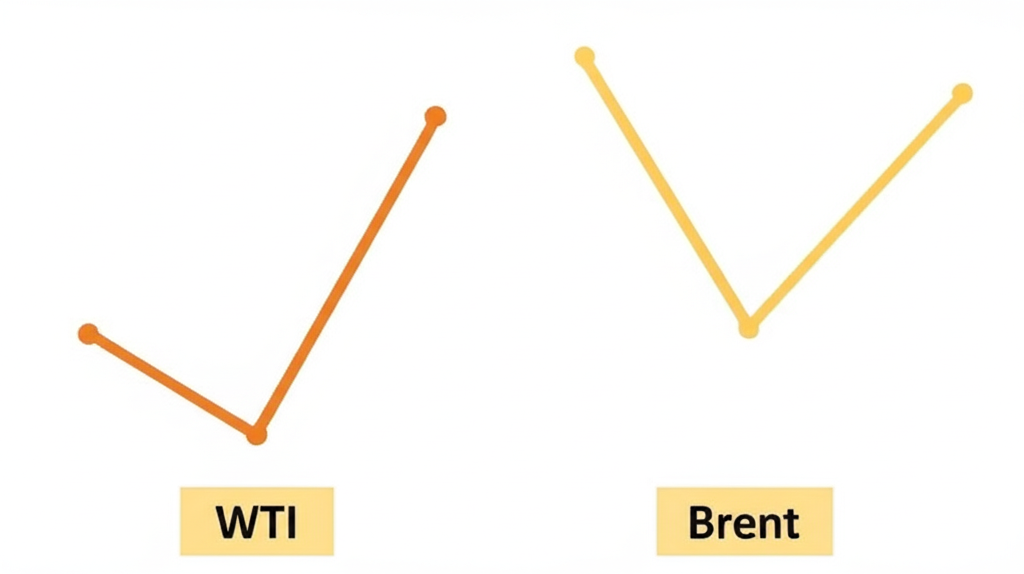 เปรียบเทียบราคาน้ำมัน WTI และ Brent บนกราฟ