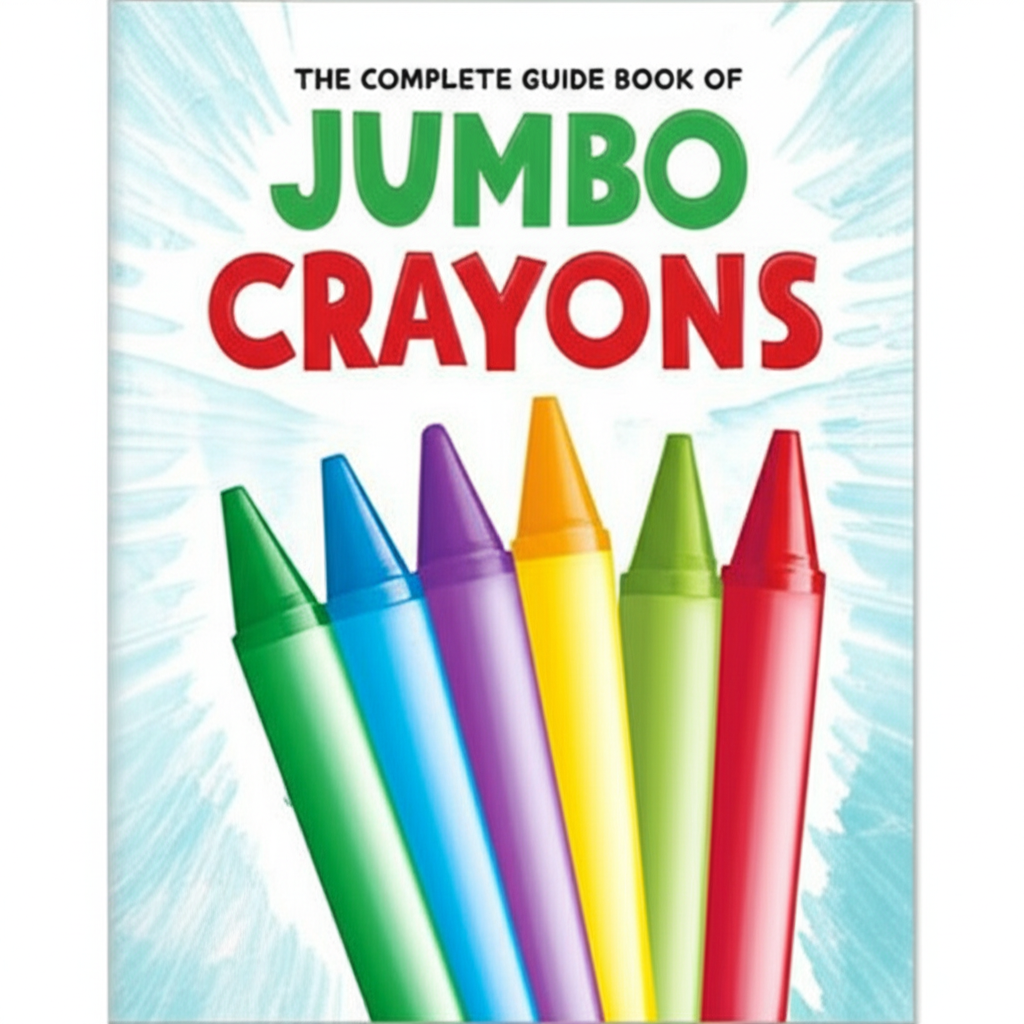 A complete guide book about jumbo crayons illustration
