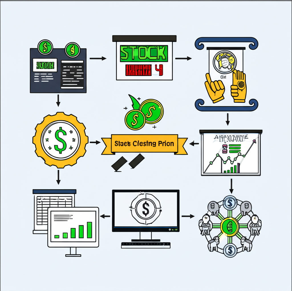 Understanding stock closing price mechanism in SET is key for successful investors analyzing trends evaluating returns and making smart decisions illustration style
