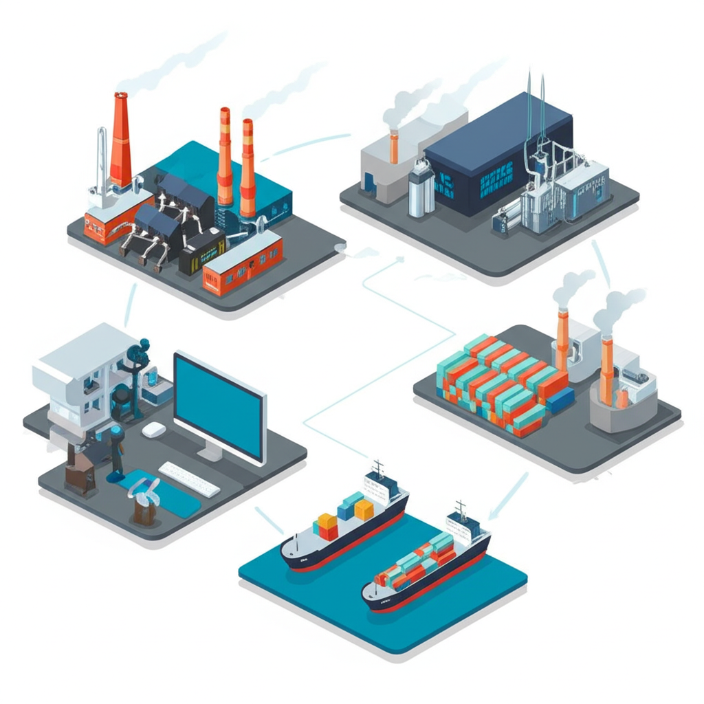 illustration showing various causes of unemployment such as economic slowdown technology and global competition