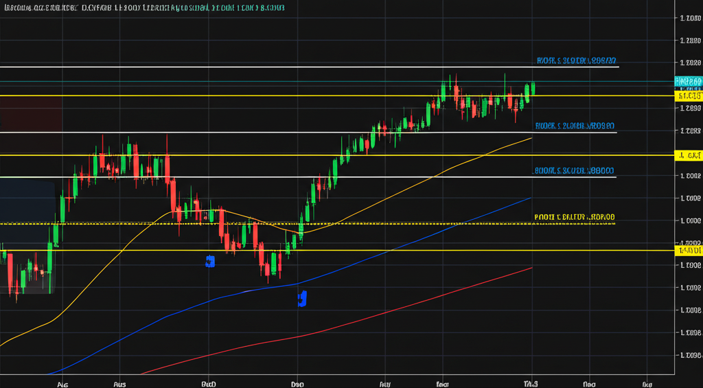 illustration of price action on a chart respecting invisible psychological levels of support and resistance