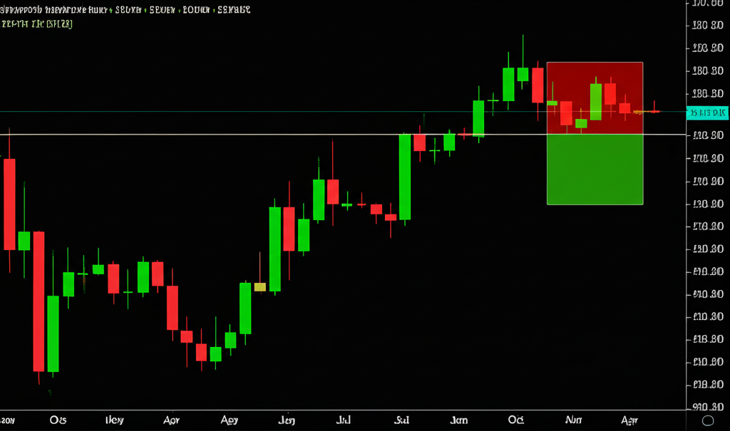 Illustration of candlestick chart with a clear engulfing pattern highlighting market reversal for traders