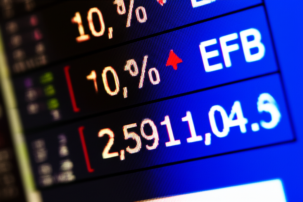 ภาพประกอบหน้าจอตลาดหุ้นแสดงราคา ETF ที่ติดตามดัชนีเฉพาะ