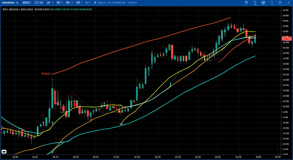 ภาพประกอบเส้น K D J ที่แตกต่างกันบนกราฟ แสดงภาพรวมตลาดด้วย KDJ Indicator