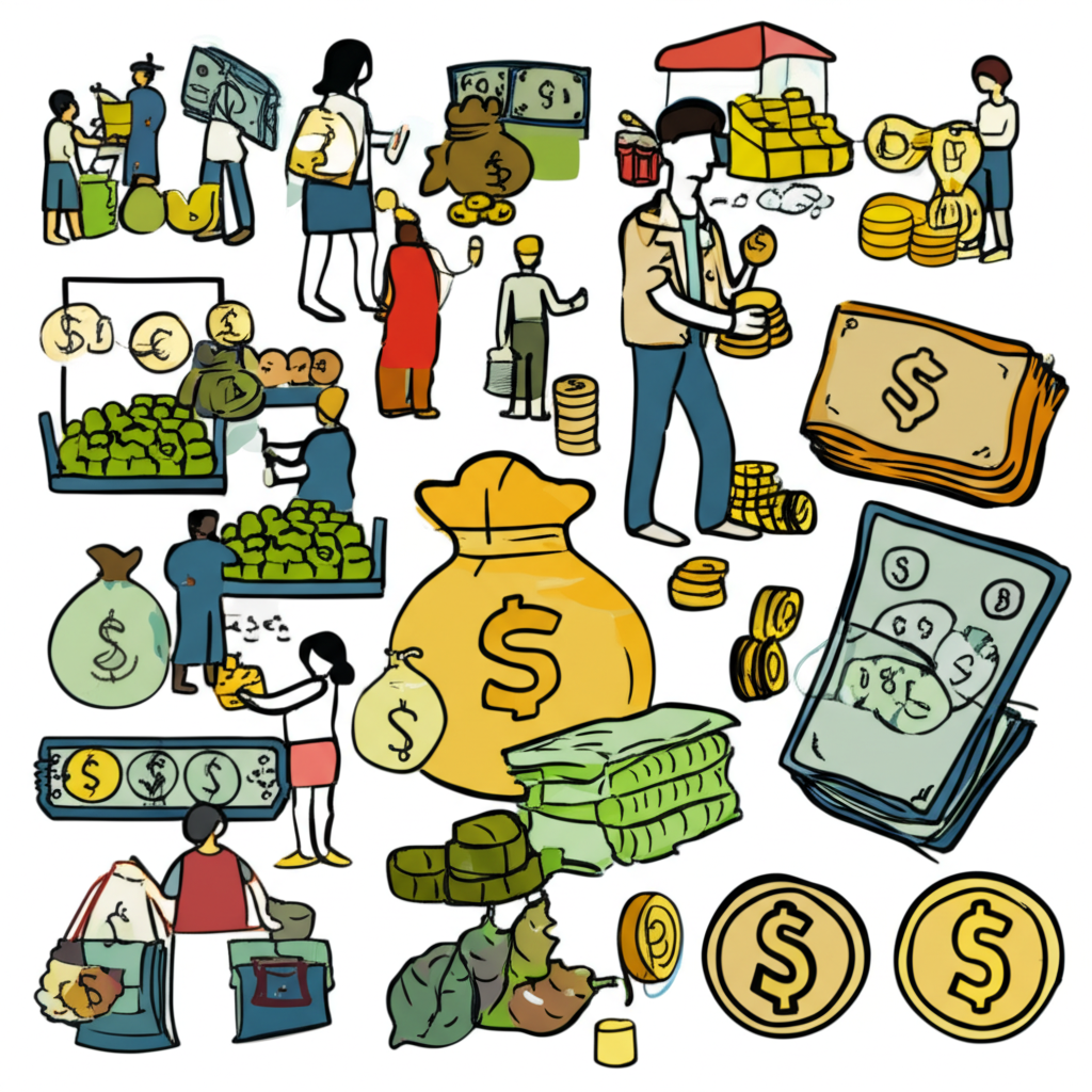รูปภาพประกอบหน้าที่ของเงินในสถานการณ์ตลาดหลากหลาย