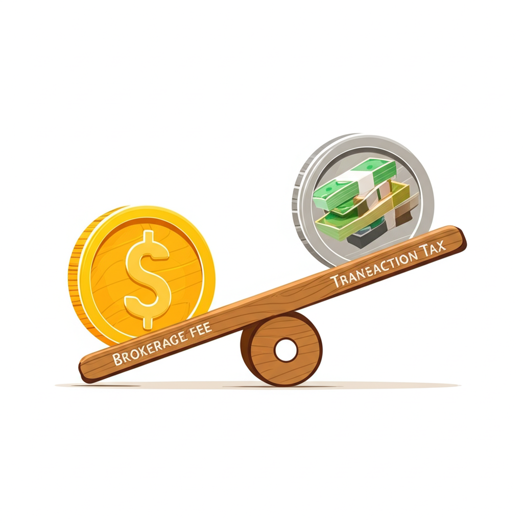 券商手續費與交易稅大型硬幣平衡投資報酬小堆錢的影響插圖